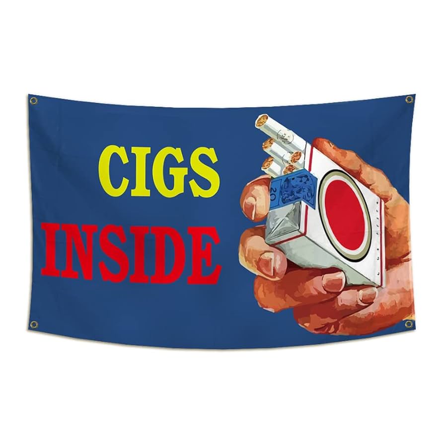 Amazon.co.jp: Cigs Inside フラッグ バナー 3x5フィート 大学